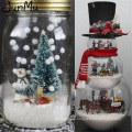 4Pcs Sisal Fiber Mini Christmas Tree 3Colors Snow Frost Small Pine Tree DIY Craft Desktop Decoration Christmas Ornaments